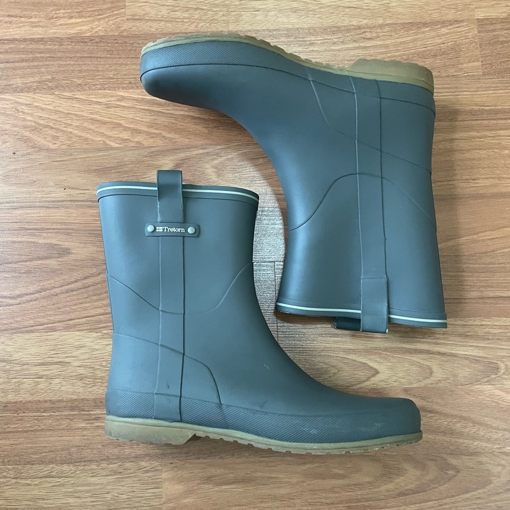 Tretorn Dark Gray Rubber Rain Boots